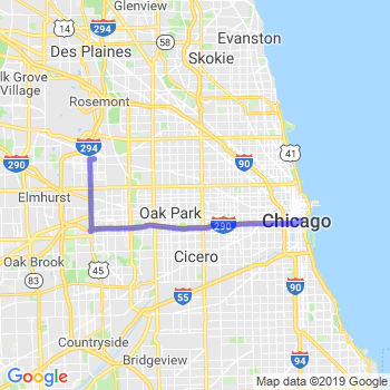 Travel from Franklin Park to Chicago Loop Limousine service to Chicago Loop