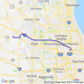 Travel from Hampshire to O'Hare airport Limousine service to O'Hare airport (ORD)