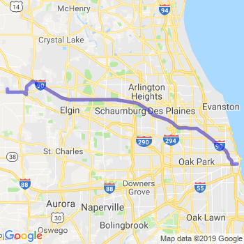 Travel from Hampshire to Chicago Loop Limousine service to Chicago Loop