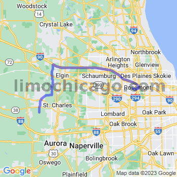 Travel from Lafox to O'Hare airport Limousine service to O'Hare airport (ORD)