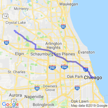 Travel from Lake In The Hills to Chicago Loop Limousine service to Chicago Loop
