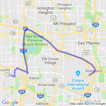 Travel from Medinah to O'Hare airport Limousine service to O'Hare airport (ORD)