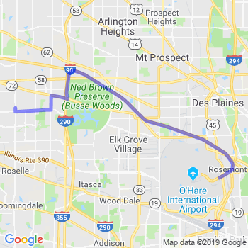Travel from Schaumburg to O'Hare airport Limousine service to O'Hare airport (ORD)