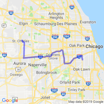 Travel from St. Charles to Midway airport Limousine service to Midway airport (MDW)