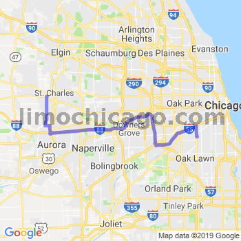 Travel from St. Charles west of Randal to Midway airport Limousine service to Midway airport (MDW)