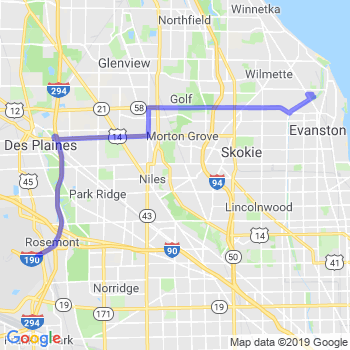 Travel from Evanston to O'Hare airport Limousine service to O'Hare airport (ORD)