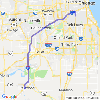 Travel from Braidwood to Midway airport Limousine service to Midway airport (MDW)