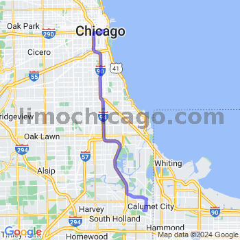 Travel from Calumet City to Chicago Loop Limousine service to Chicago Loop