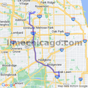 Travel from Chicago Ridge to O'Hare airport Limousine service to O'Hare airport (ORD)