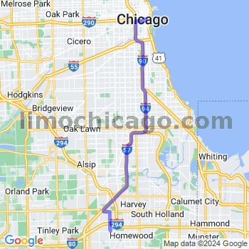 Travel from Hazel Crest to Chicago Loop Limousine service to Chicago Loop