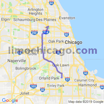 Travel from Crestwood to O'Hare airport Limousine service to O'Hare airport (ORD)