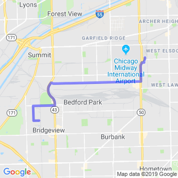 Travel from Bridgeview to Midway airport Limousine service to Midway airport (MDW)