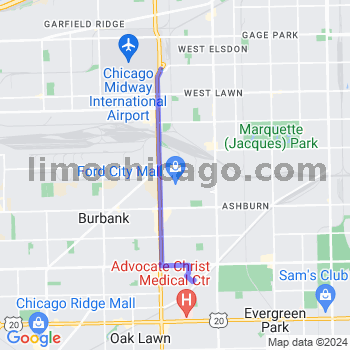 Travel from Hometown to Midway airport Limousine service to Midway airport (MDW)