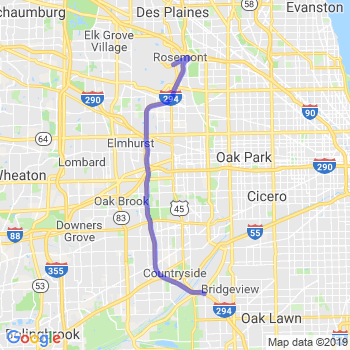 Travel from Justice to O'Hare airport Limousine service to O'Hare airport (ORD)