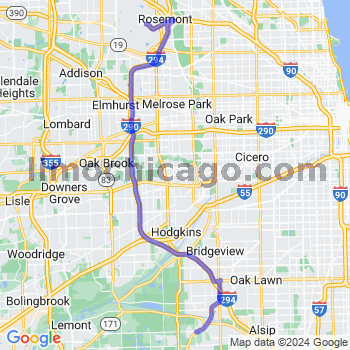 Travel from Palos Park to O'Hare airport Limousine service to O'Hare airport (ORD)