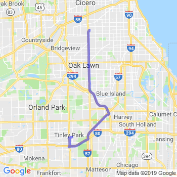 Travel from Tinley Park to Midway airport Limousine service to Midway airport (MDW)