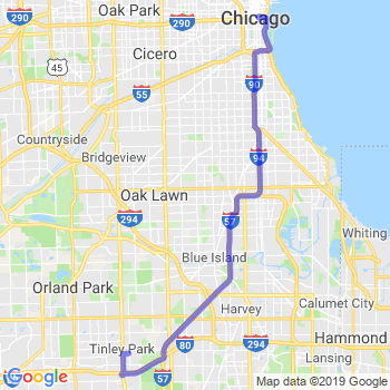 Travel from Tinley Park to Chicago Loop Limousine service to Chicago Loop