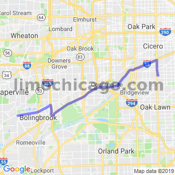 Travel from Bolingbrook west of weber to Midway airport Limousine service to Midway airport (MDW)
