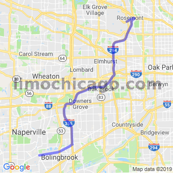 Travel from Bolingbrook west of weber to O'Hare airport Limousine service to O'Hare airport (ORD)