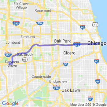 Travel from Downers Grove to Chicago Loop Limousine service to Chicago Loop