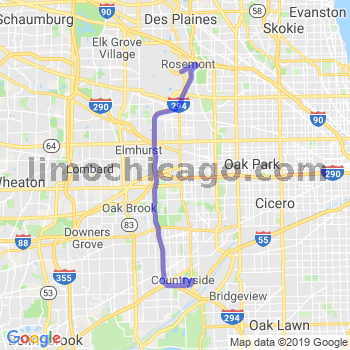 Travel from Countryside to Midway airport Limousine service to Midway airport (MDW)