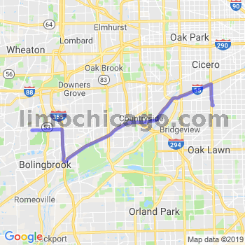 Travel from Naperville south of 75 to Midway airport Limousine service to Midway airport (MDW)