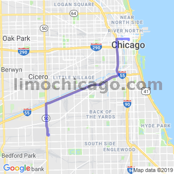 Travel from Chicago Loop to Midway airport Limousine service to Midway airport (MDW)