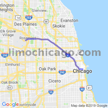 Travel from Chicago Loop to O'Hare airport Limousine service to O'Hare airport (ORD)