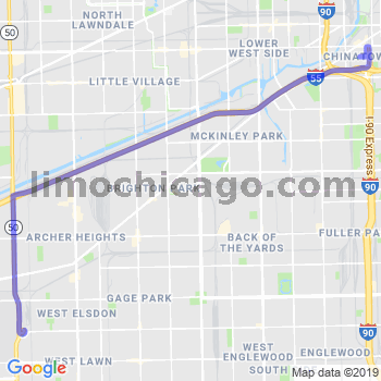 Travel from Chicago Chinatown to Midway airport Limousine service to Midway airport (MDW)