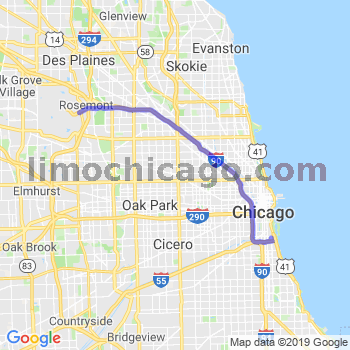 Travel from Mc Cormick Place to O'Hare airport Limousine service to O'Hare airport (ORD)