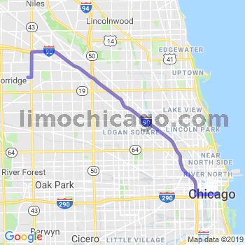 Limousine service to Chicago Loop