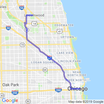 Travel from Lincolnwood to Chicago Loop Limousine service to Chicago Loop