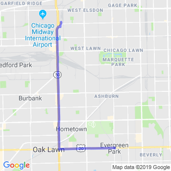 Travel from Evergreen Park to Midway airport Limousine service to Midway airport (MDW)