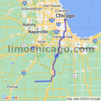 Travel from Cabery to Chicago Loop Limousine service to Chicago Loop