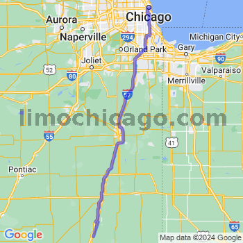 Travel from Loda to Chicago Loop Limousine service to Chicago Loop