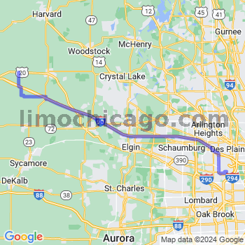 Travel from Garden Prairie to O'Hare airport Limousine service to O'Hare airport (ORD)