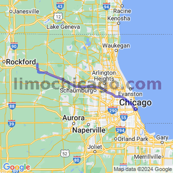 Travel from Garden Prairie to Chicago Loop Limousine service to Chicago Loop