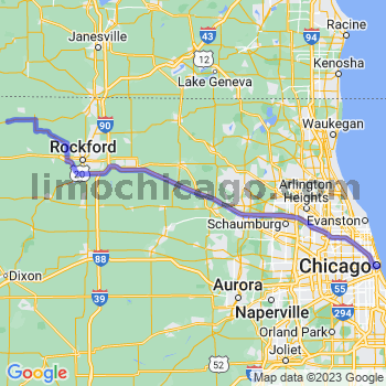 Travel from Rock City to Chicago Loop Limousine service to Chicago Loop