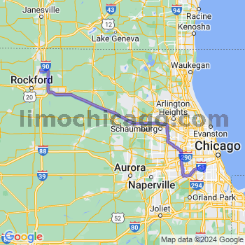 Travel from Machesney Park to Midway airport Limousine service to Midway airport (MDW)