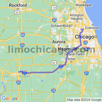 Travel from La Salle to O'Hare airport Limousine service to O'Hare airport (ORD)