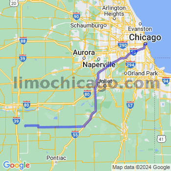 Travel from Leonore to Chicago Loop Limousine service to Chicago Loop