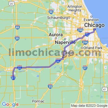 Travel from Tonica to Chicago Loop Limousine service to Chicago Loop