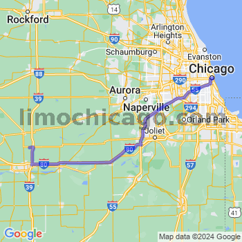 Travel from Troy Grove to Chicago Loop Limousine service to Chicago Loop