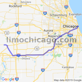 Travel from Van Orin to Chicago Loop Limousine service to Chicago Loop