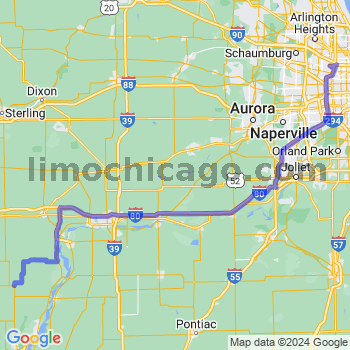 Travel from Camp Grove to O'Hare airport Limousine service to O'Hare airport (ORD)