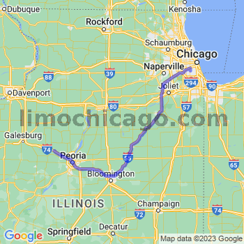 Travel from Brimfield to Midway airport Limousine service to Midway airport (MDW)