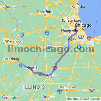 Travel from Brimfield to O'Hare airport Limousine service to O'Hare airport (ORD)