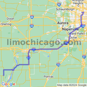 Travel from Edelstein to O'Hare airport Limousine service to O'Hare airport (ORD)