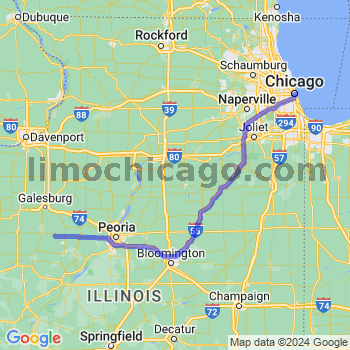 Travel from London Mills to Chicago Loop Limousine service to Chicago Loop