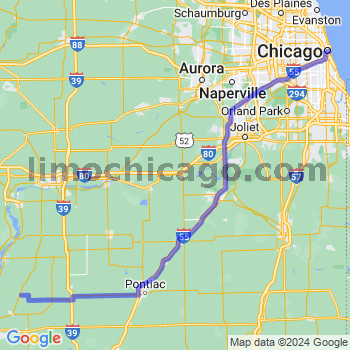 Travel from Lowpoint to Chicago Loop Limousine service to Chicago Loop